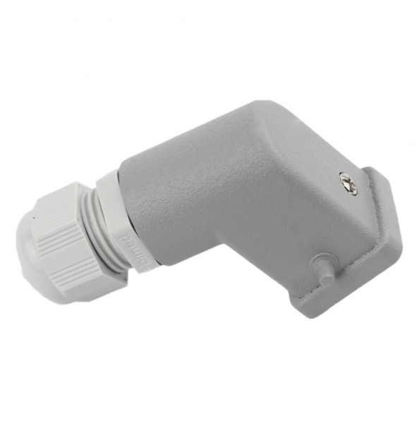 Industriesteckverbinder - Stecker gewinkelt 4 Polig 10A - Metall